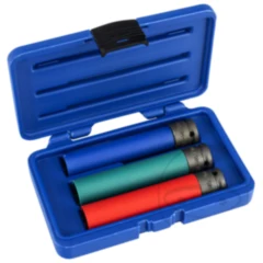 Kraft-Stecknuss Set 1/2 Zoll 3 T ummantelt für Alufelgen 17, 19, 21 mm