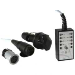 Zugwagentester 12V 7- und 13-polig mit 5 Meter Anschlusskabel für Anhänger