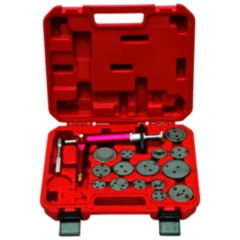 Bremskolben-Rücksetzwerkzeug 16-teilig inkl. Druckluft-Spindel für: BMW, VW