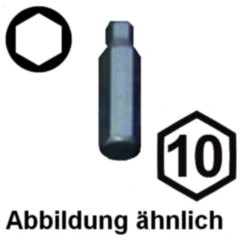 Innensechskant-Bit 6,1 mm Übermaß 40 mm für Handschlagschrauber