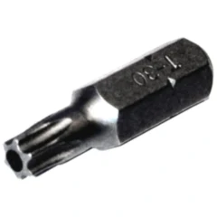 Bit Torx T30 1/4" mit Bohrung Länge 25 mm