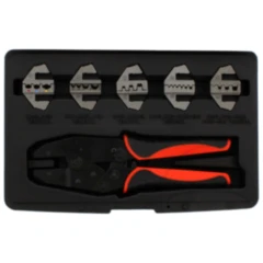 11-teiliger Crimpzangen Satz mit Wechselbacken