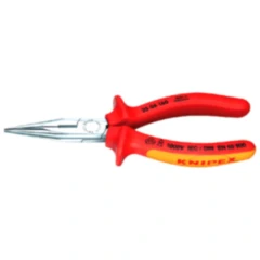 Knipex Flachrundzange 160VDE verchromt mit 2K Griff