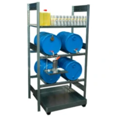 Fassregal mit Auffangwanne für 4x60 L Fässer