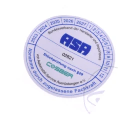 Prüfplakette COSBER für Bremsenprüfstand