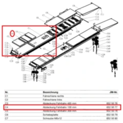 Abdeckung 100 mm JMP Fox 5500 AMS für 4-Säulenbühne