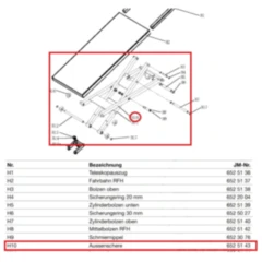 Außenschere für Radfreiheber JMP Fox 5500 AMS