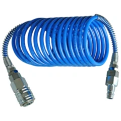 Druckluft Spiralschlauch 10x12mm mit Kupplung