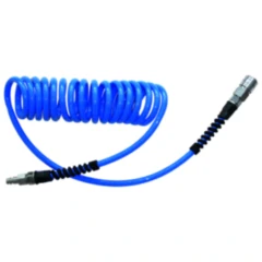 Spiralschlauch PU 10X6.5 6 M mit Kupplung und Nippel