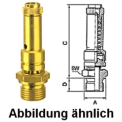 Sicherheitsventil 11 bar G 1/4 für Druckluft und ungiftige Gase