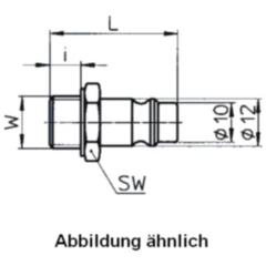 EWO Außen gewinde Stecknippel aus verzinktem Stahl 3/8 Zoll