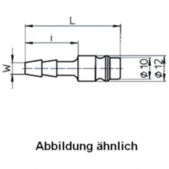 EWO Stecknippel aus verzinktem Stahl LW 13 mm für Motorräder