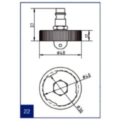 Anschlussdeckel Nr. 22 für Bremsenfüll- und Entlüftergeräte