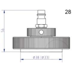 Anschlussdeckel Nr. 28 für Bremsenfüll- und Entlüftergeräte