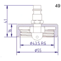 Anschlussdeckel Nr. 49 für Bremsenfüll- und Entlüftergeräte