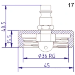 Anschlussdeckel Nr. 17 für Bremsenfüll- und Entlüftergeräte