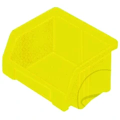 Sichtlagerkasten LK5 gelb mit Etiketteinschub