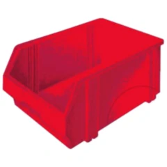 Sichtlagerkasten LK1 rot - stapelbar