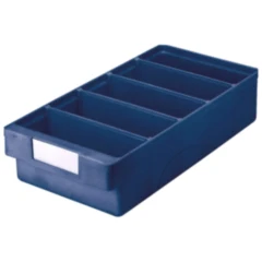 KUNSTSTOFFKASTEN für Kleinteile blau 400x186 mm