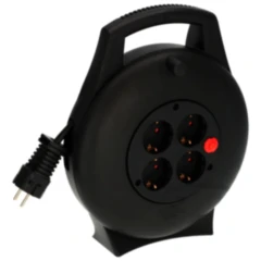 Kabeltrommel 10 Meter mit 4 Steckdosen für Innenbereich