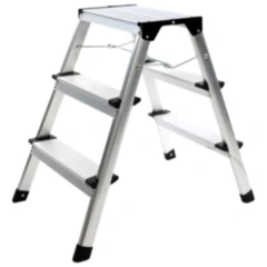 Aluminium-Stufenstehleiter beidseitig begehbar