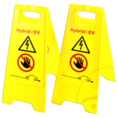 EV/Hybrid Warnschilder - 2-teiliges Set
