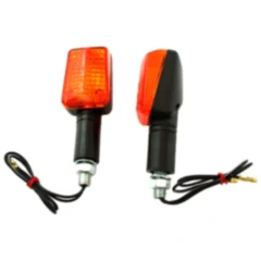 Mini-Blinker Schwarz mit Gelbem Glas