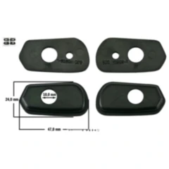 Blinkeraufnahme JMP schwarz für Motorräder