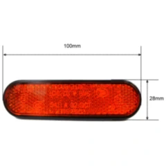 Rückstrahler oval selbstklebend gelb