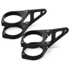 Lampenhalter Aluminium schwarz 49 mm kurz für Motorräder