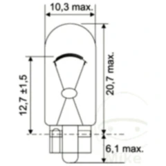 Lampe 12V5W JMP W2.1X9.5D für Motorräder