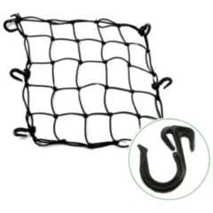 Gepäcknetz schwarz 40x40cm mit 6 Plastikhaken