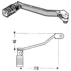 Fussschalthebel schwarz für Motorräder