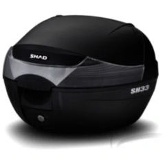 Topcase schwarz 33 Liter Shad SH33 mit Trägerplatte passend für: Honda CB, CBR, CBF