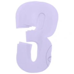 Startnummern Set NR.3 für BlackBird Racing, 3 Stück in Weiß 13x7 cm