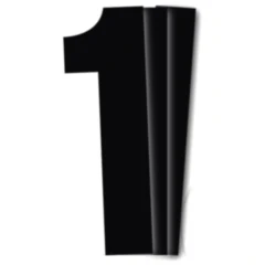 Renn-Nummern Set NR.1 Black Bird Racing 3 Stück Schwarz 13x7 cm