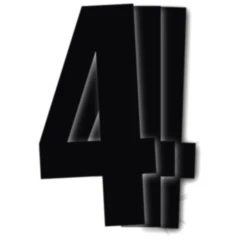 Startnummern für Rennsport NO.4 BlackBird Racing 3 Stück schwarz 13x7 cm