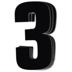 Startnummern Set No.3 BlackBird Racing