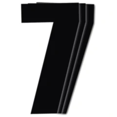 Startnummern Set für BlackBird Racing 3 Stück schwarz 16X7.5 cm