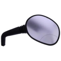 Spiegel oval schwarz für Motorrad rechts