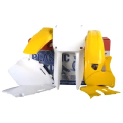 Komplettkit für Motorräder gelb/weiß