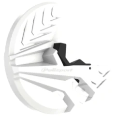 Bremsscheibe+Gabelprotektor unten weiß / schwarz passend für: Honda CRF