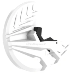 Bremsscheibe+Gabelprotektor unten weiß / schwarz passend für: Beta RR