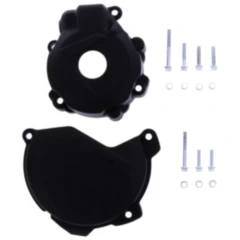 Kupplung/Zündungsdeckel Protektor schwarz Satz passend für: Husqvarna FE