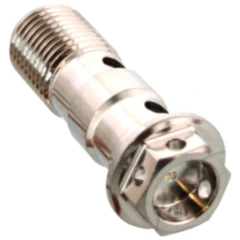 Hohlschraube doppelt M10 x 1 Edelstahl V4A Racing passend für: Ducati 1198, 1098