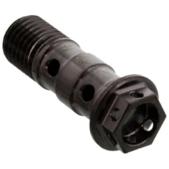 Hohlschraube doppelt M10 x 1. 25 Edelstahl V4A Racing schwarz passend für: Kawasaki ZX - 7R, ZX - 6R, ZX - 10R