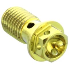 Hohlschraube einfach M10 x 1. 25 Titan Racing gold passend für: Honda CBR, CB, VT