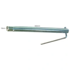 Zündkerzenschlüssel 16 mm mit abgewinkeltem Knebel 300 mm für Motorräder