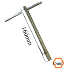 Zündkerzenschlüssel SW16 160mm mit versenkbarem T-Griff JMP