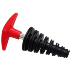 Auspuff Stopfen 10/35 mm schwarz mit Griff passend für: Vespa PX, PK, V, N